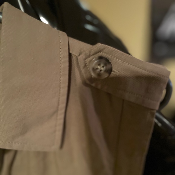 Express long tan top with belt. Runs tight. - Picture 4 of 6